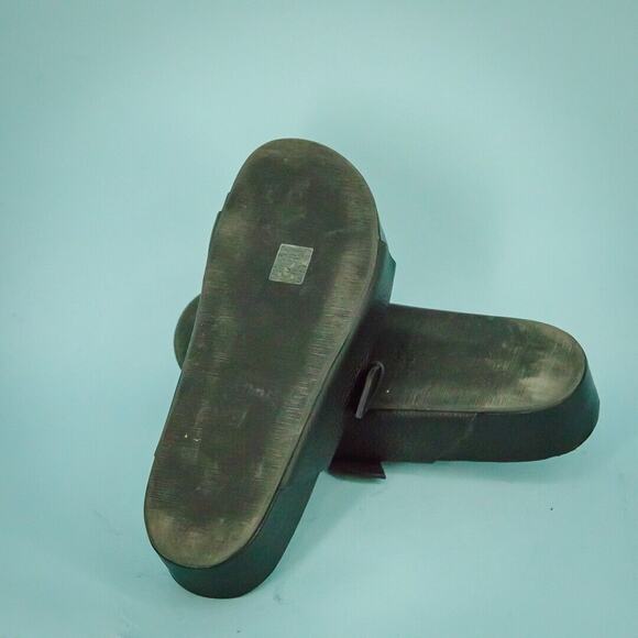 Simon Miller 41 Size 11 Black Chunk Leather Footbed Buckle Platform Sandals - Picture 4 of 6